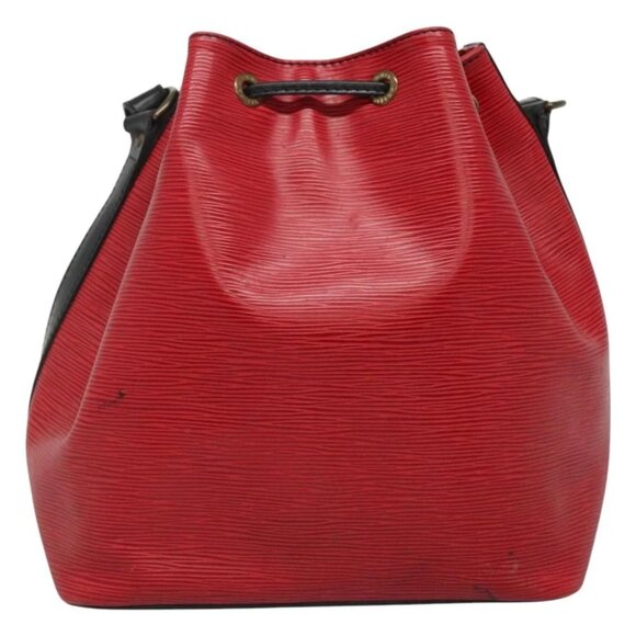 LOUIS VUITTON Epi Petit Noe Shoulder Bag Bicolor Black Red - Picture 3 of 16